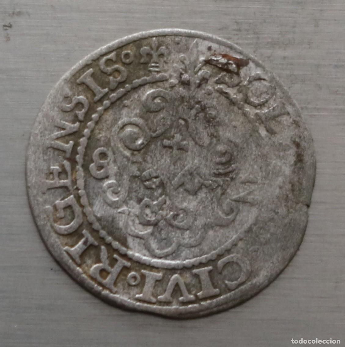 Monedas antiguas de Europa: SOLIDO 1582 RIGA. RARA. ESTEBAN BATHORY
