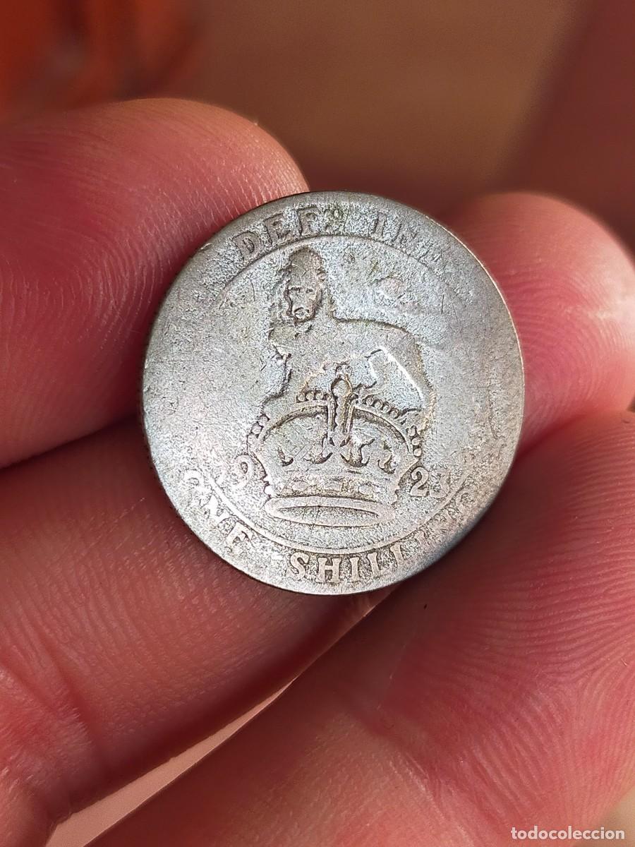 Monedas antiguas de Europa: MONEDA DE 1 UN CHELIN SHILLING 1923 REINO UNIDO INGLATERRA GRAN BRETA&Ntilde;A REGULAR CONSERVACION PLATA