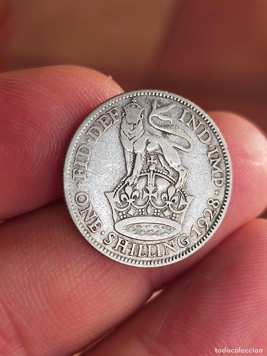 Monedas antiguas de Europa: MONEDA DE 1 UN CHELIN SHILLING 1928 REINO UNIDO INGLATERRA GRAN BRETA&Ntilde;A MUY BUENA CONSERVACION PLATA