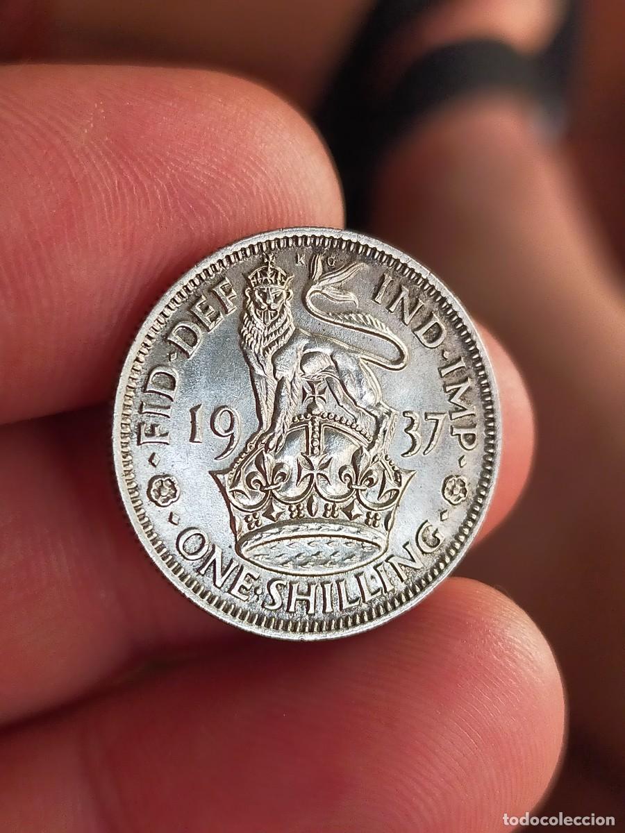 Monedas antiguas de Europa: MONEDA DE 1 UN CHELIN SHILLING 1937 REINO UNIDO INGLATERRA GRAN BRETA&Ntilde;A EXCELENTE CONSERVACION PLATA
