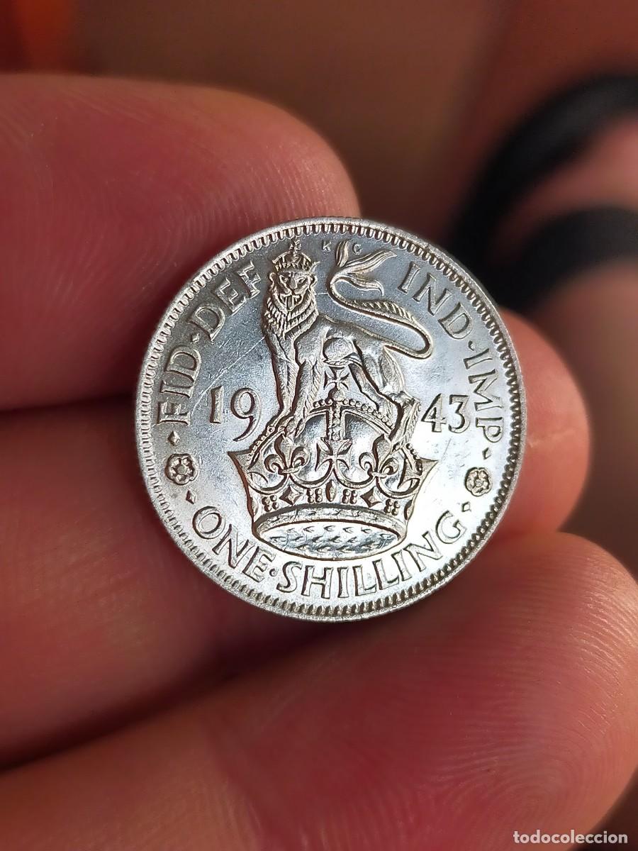 Monedas antiguas de Europa: MONEDA DE 1 UN CHELIN SHILLING 1943 REINO UNIDO INGLATERRA GRAN BRETA&Ntilde;A EXCELENTE CONSERVACION PLATA