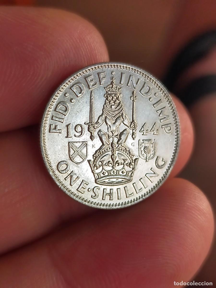 Monedas antiguas de Europa: MONEDA DE 1 UN CHELIN SHILLING 1944 REINO UNIDO INGLATERRA GRAN BRETA&Ntilde;A EXCELENTE CONSERVACION PLATA