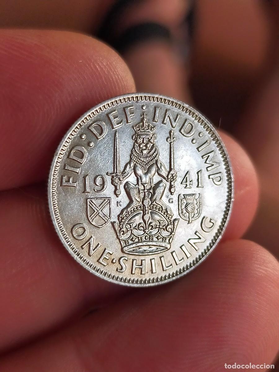 Monedas antiguas de Europa: MONEDA DE 1 UN CHELIN SHILLING 1941 REINO UNIDO INGLATERRA GRAN BRETA&Ntilde;A EXCELENTE CONSERVACION PLATA
