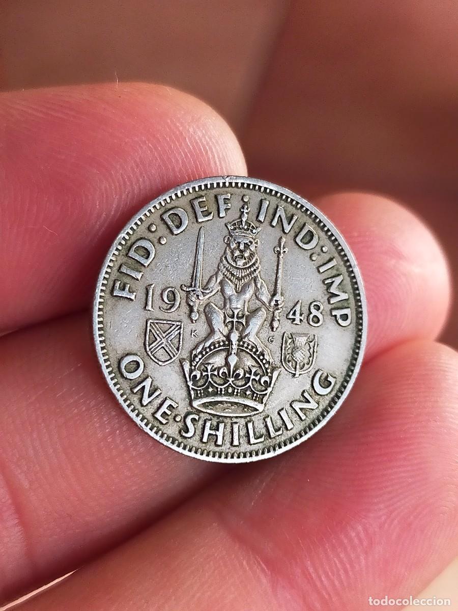 Monedas antiguas de Europa: MONEDA DE 1 UN CHELIN SHILLING 1948 REINO UNIDO INGLATERRA GRAN BRETA&Ntilde;A MUY BUENA CONSERVACION