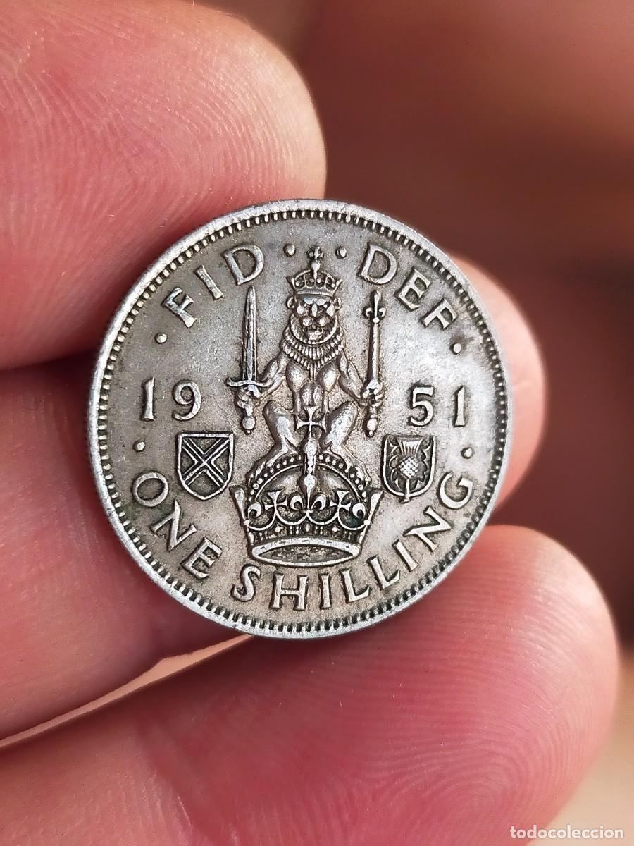 Monedas antiguas de Europa: MONEDA DE 1 UN CHELIN SHILLING 1951 REINO UNIDO INGLATERRA GRAN BRETA&Ntilde;A MUY BUENA CONSERVACION