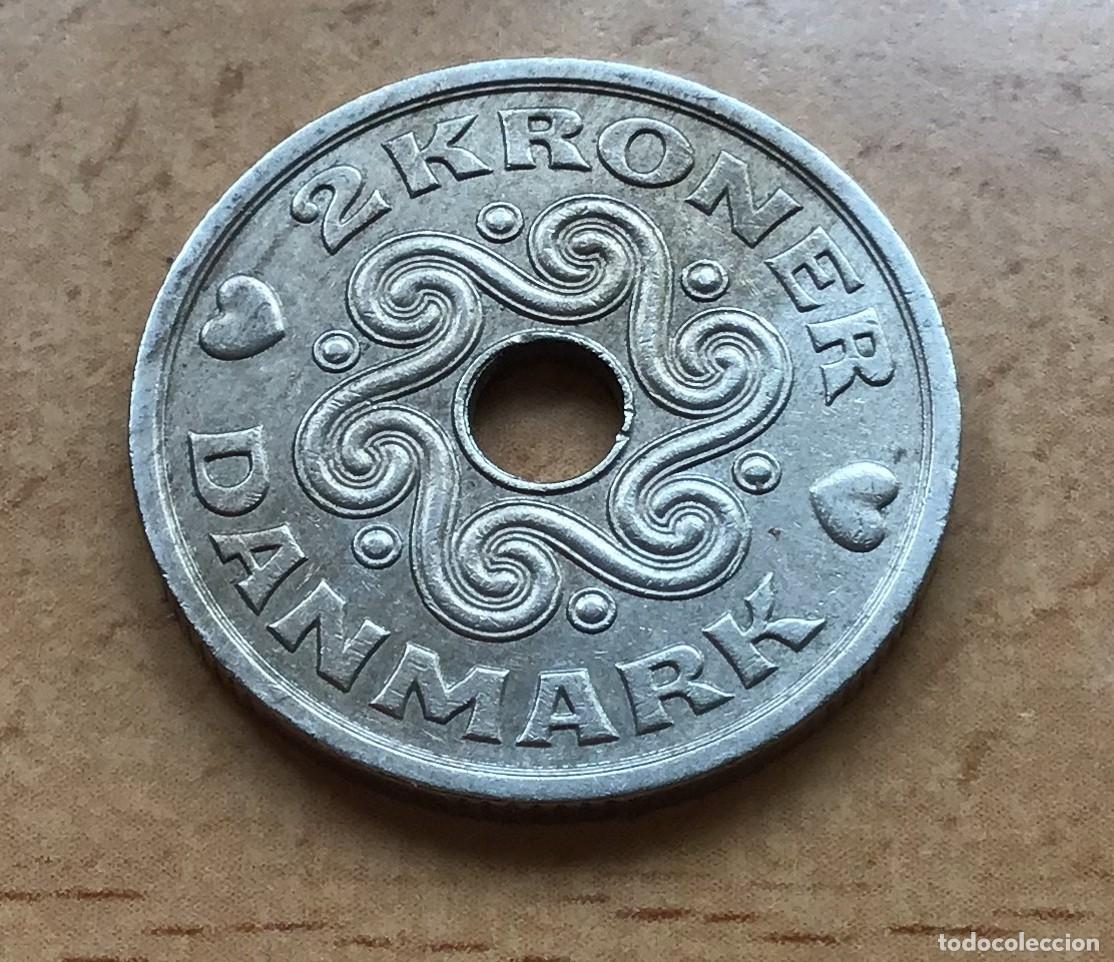 Monedas antiguas de Europa: 2 coronas de Dinamarca. A&ntilde;o 1993