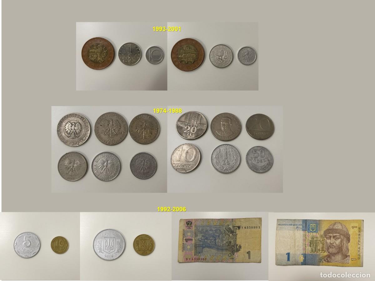 Monedas antiguas de Europa: Lotto monete banconote Europa Orientale Repubblica Ceca, Ucraina, Polonia
