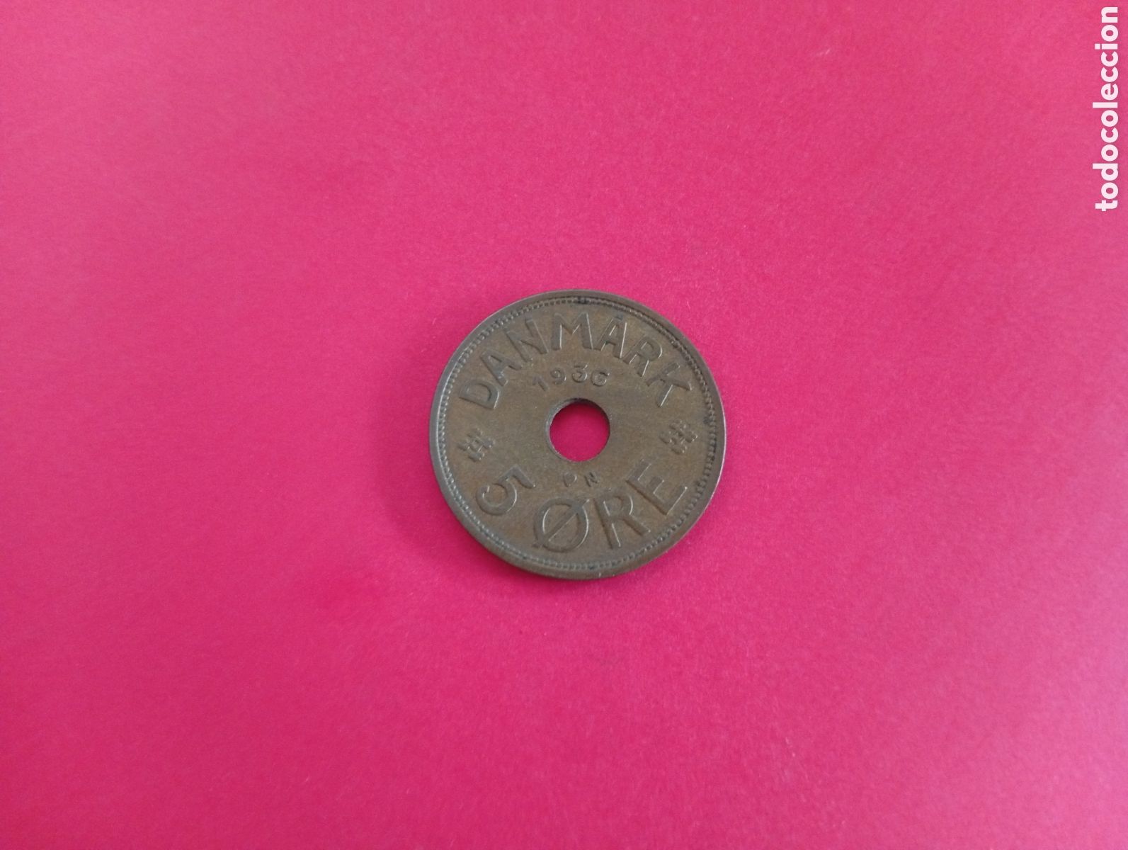 Monedas antiguas de Europa: 5 ore de Dinamarca 1936