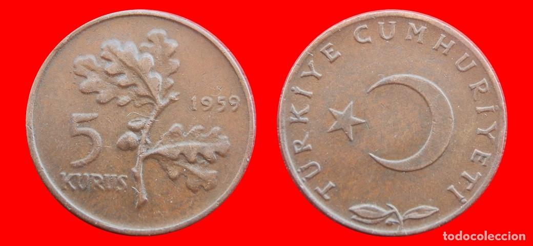 Monedas antiguas de Europa: 5 KURUS 1959 TURQUIA-150862