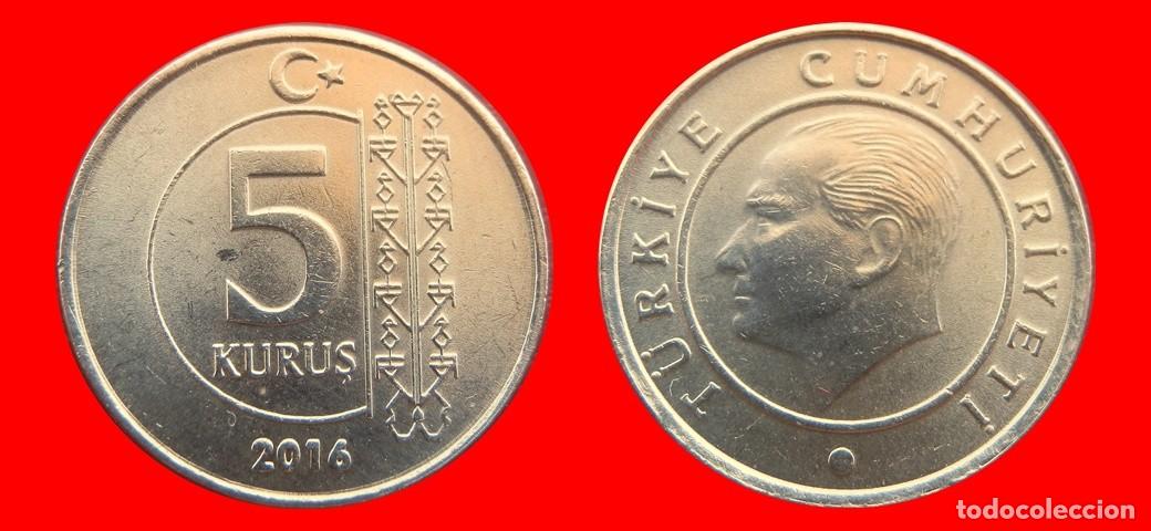 Monedas antiguas de Europa: 5 KURUS 2016 TURQUIA-150864