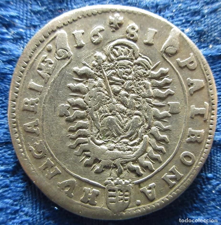 Monedas antiguas de Europa: 15 KREUZER 1681 HUNGRIA. CECA KREMNICA, ESLOVAQUIA
