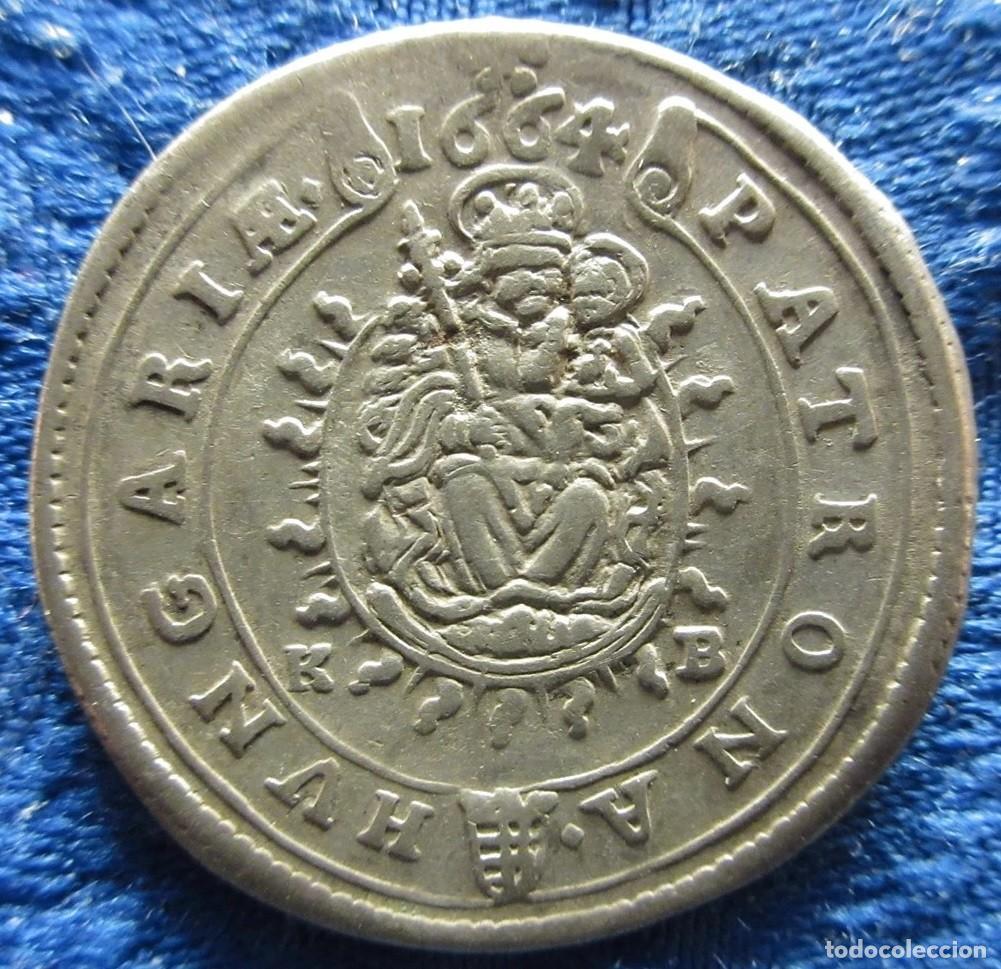 Monedas antiguas de Europa: 15 KREUZER 1664 HUNGRIA. CECA KREMNICA, ESLOVAQUIA