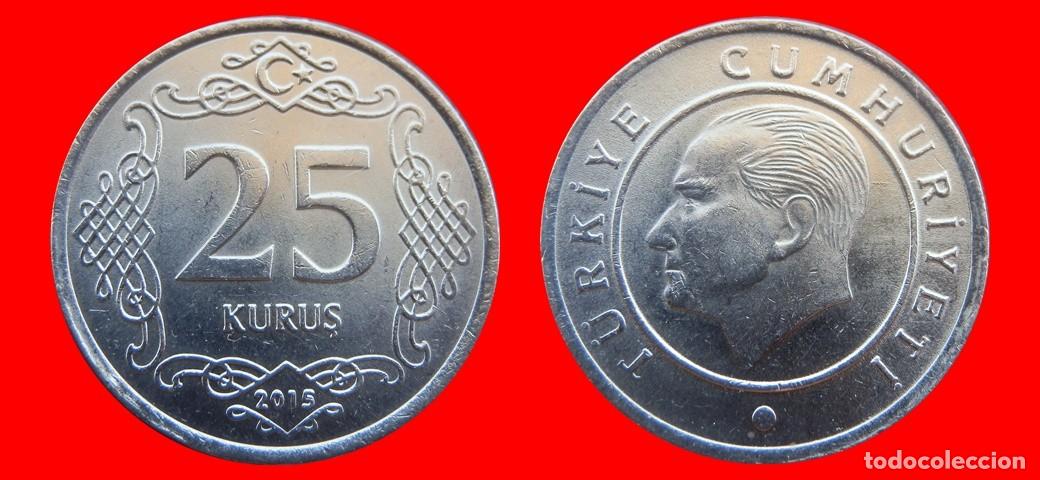 Monedas antiguas de Europa: 25 KURUS 2015 TURQUIA-150870