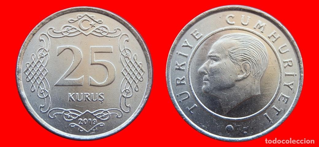 Monedas antiguas de Europa: 25 KURUS 2019 TURQUIA-150871