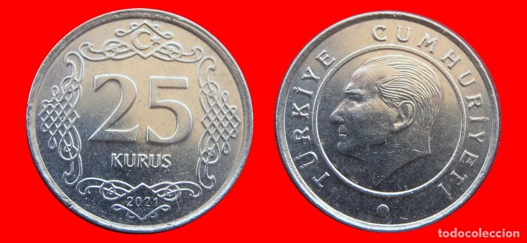 Monedas antiguas de Europa: 25 KURUS 2021 TURQUIA-150872