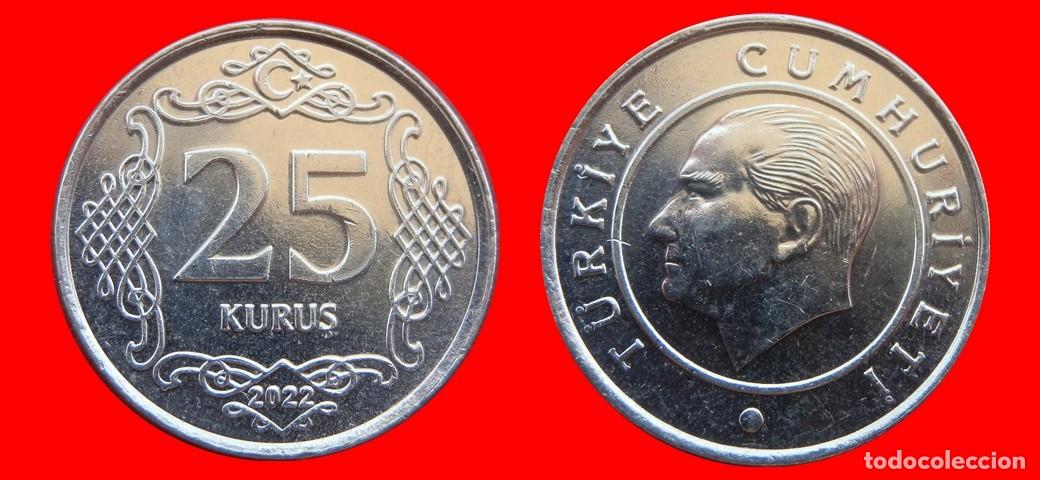 Monedas antiguas de Europa: 25 KURUS 2022 TURQUIA-150873