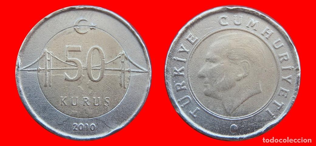Monedas antiguas de Europa: 50 KURUS 2010 TURQUIA-150877