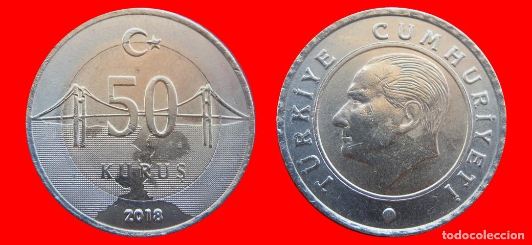 Monedas antiguas de Europa: 50 KURUS 2018 TURQUIA-150879