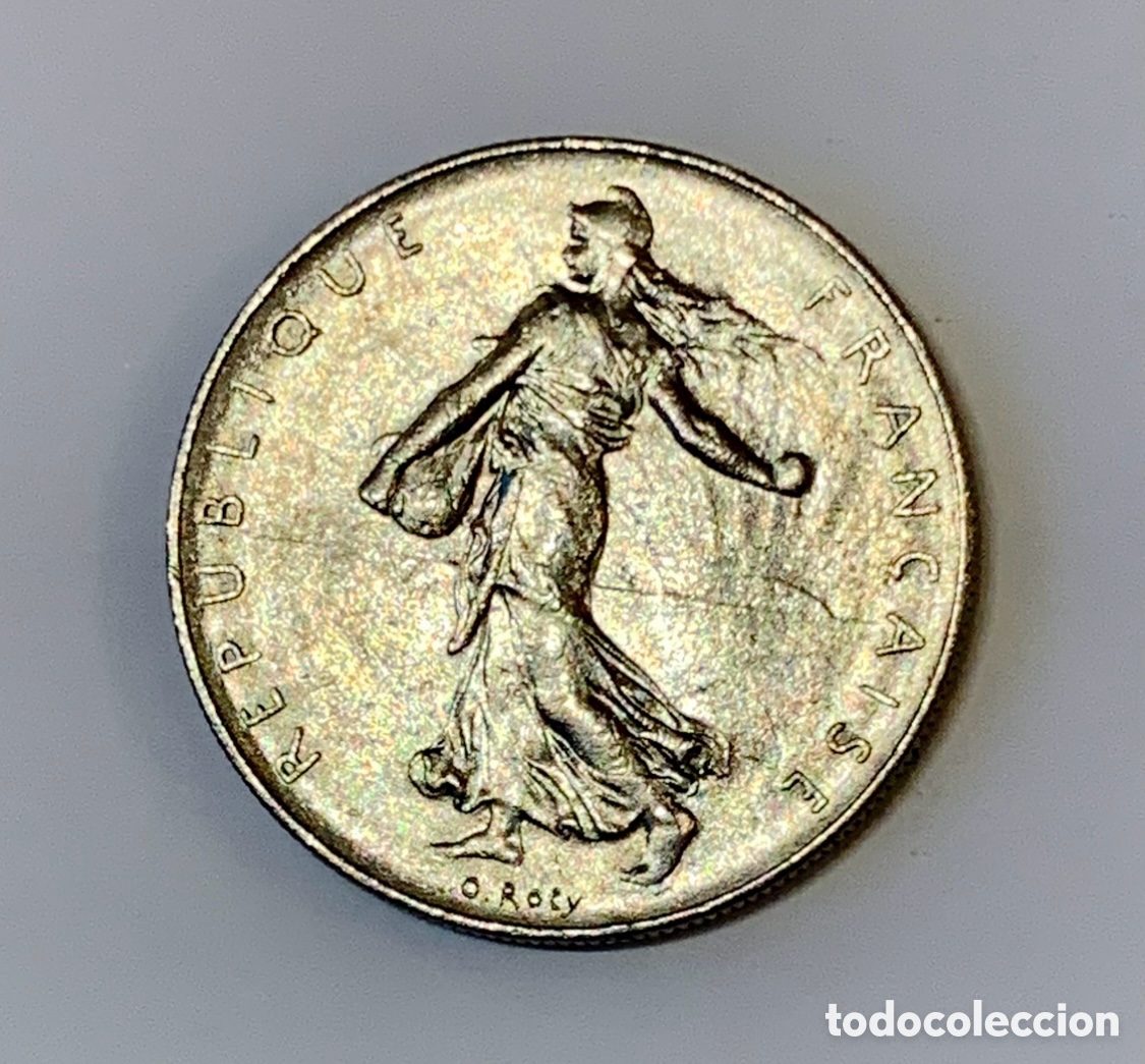 Monedas antiguas de Europa: Moneda. Republique Francaise. 1 Francs. 1975.