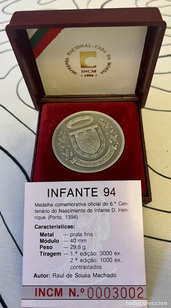 Monedas antiguas de Europa: Medalla de Plata .999, Oporto 1994 Roja.