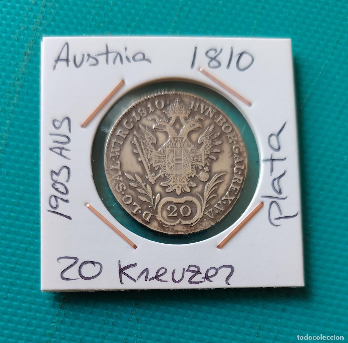 Monedas antiguas de Europa: MONEDA DE AUSTRIA - 20 KREUZER DE PLATA DEL A&Ntilde;O 1810 - EBC - 1903AUS