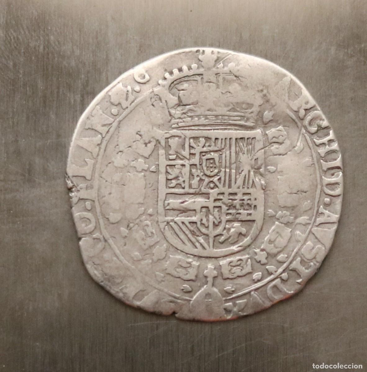 Monedas antiguas de Europa: 1/4 DE PATAGON 1655 FLANDES. CECA BRUJAS