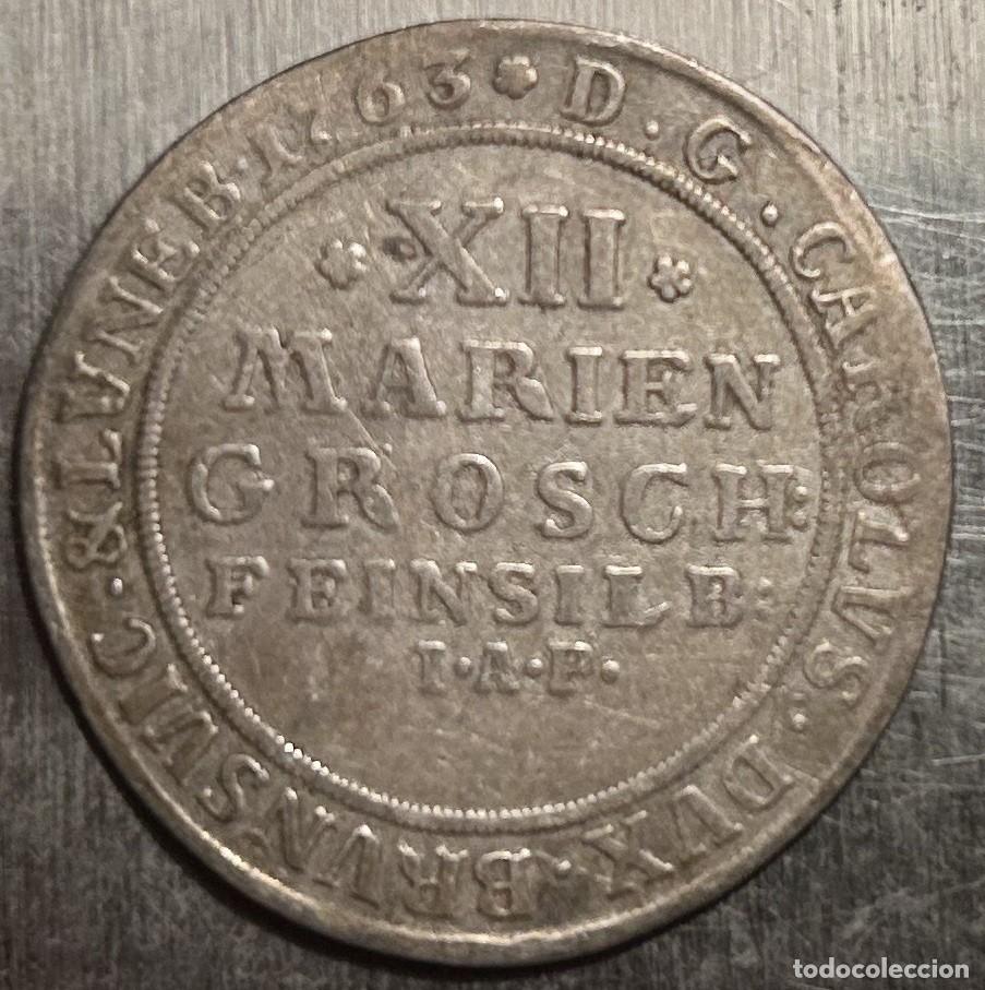 Monedas antiguas de Europa: 12 MARIENGROSCHEN 1763 BRUNSWICK-WOLFENBUTTEL