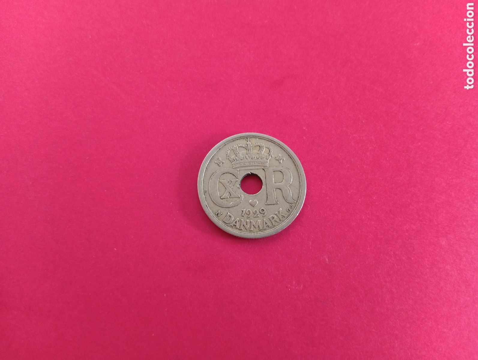 Monedas antiguas de Europa: 25 ore de Dinamarca 1929