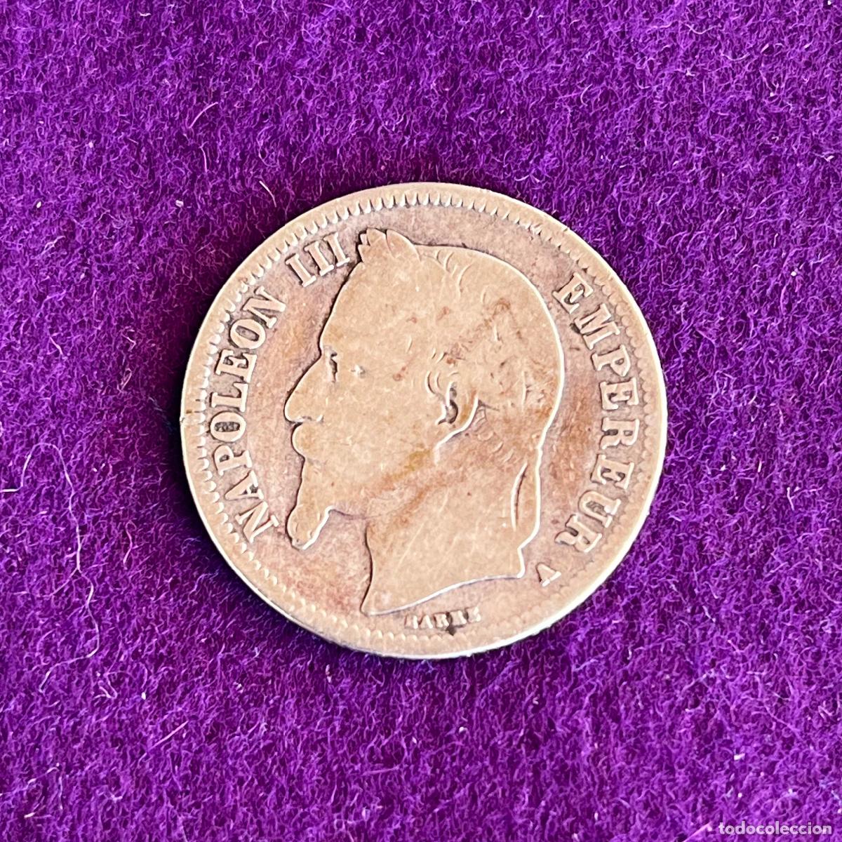 Monedas antiguas de Europa: MONEDA DE PLATA DE FRANCIA. 1 FRANCO. NAPOLEON III. 1867. 5 GR. LEY 835. ORIGINAL.
