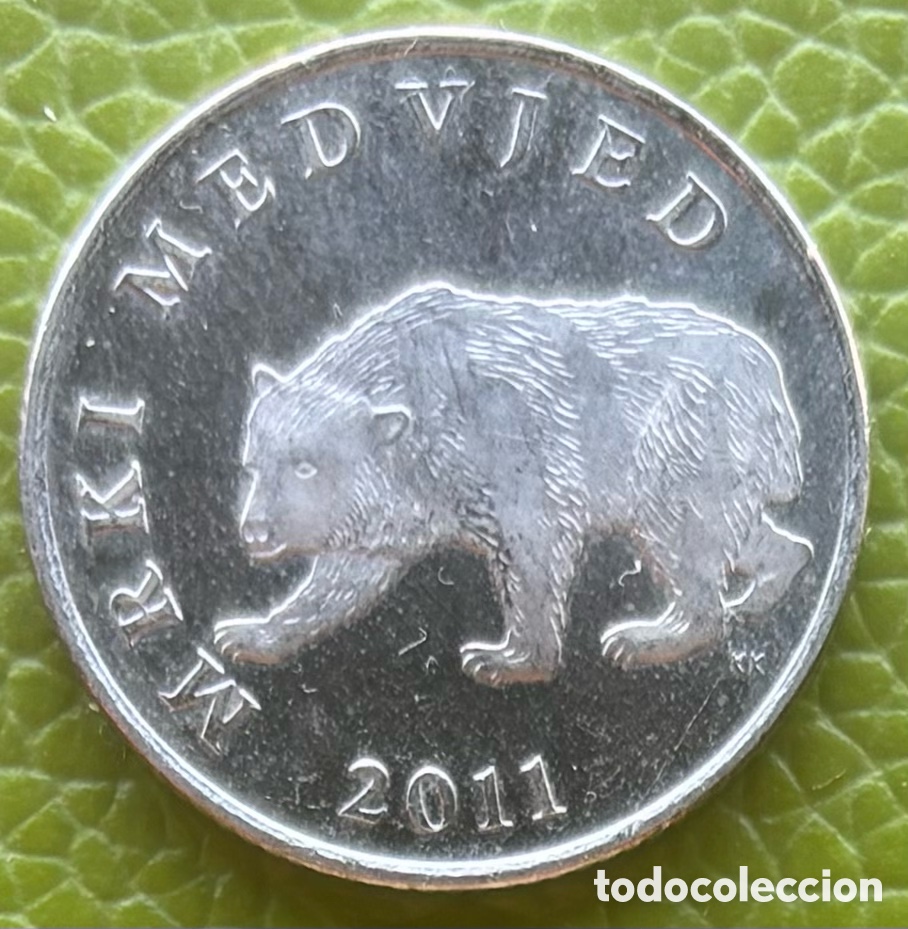 Old Coins of Europe: CROACIA. 5 KUNE. 2011. OSO PARDO.