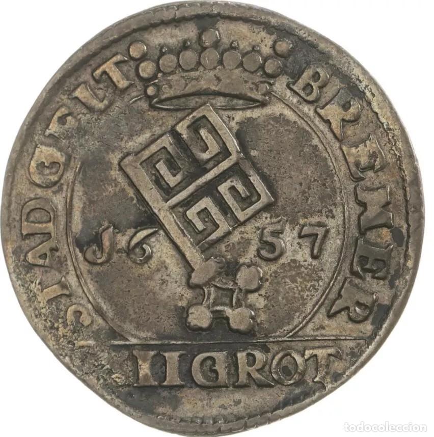 Monedas antiguas de Europa: 12 GROTE 1657 BREMEN