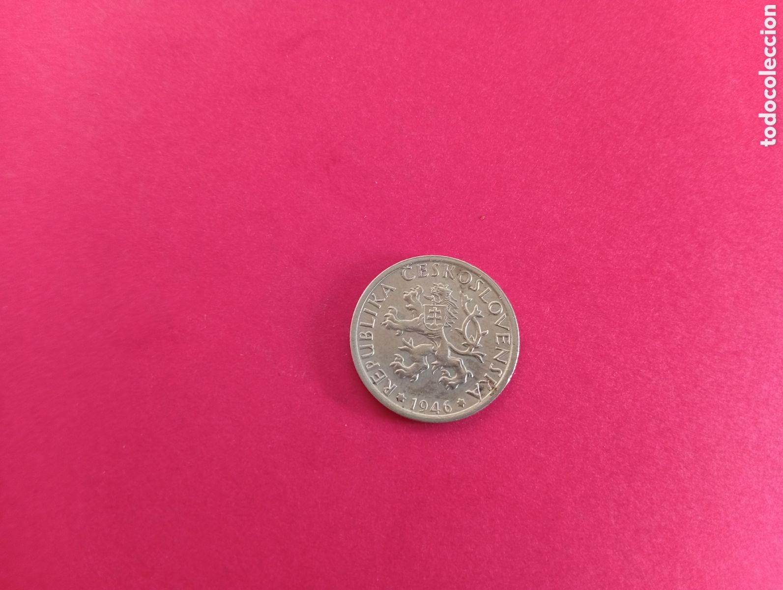 Monedas antiguas de Europa: 1 corona de Checoslovaquia 1946