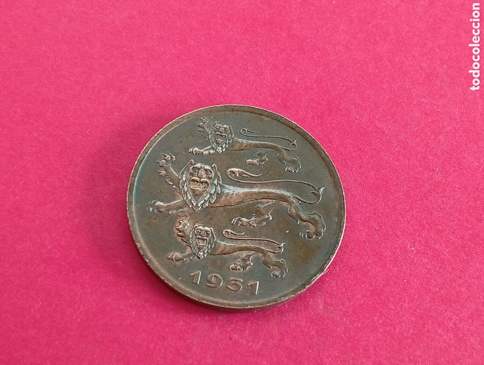 Monedas antiguas de Europa: 5 senti de Estonia 1931