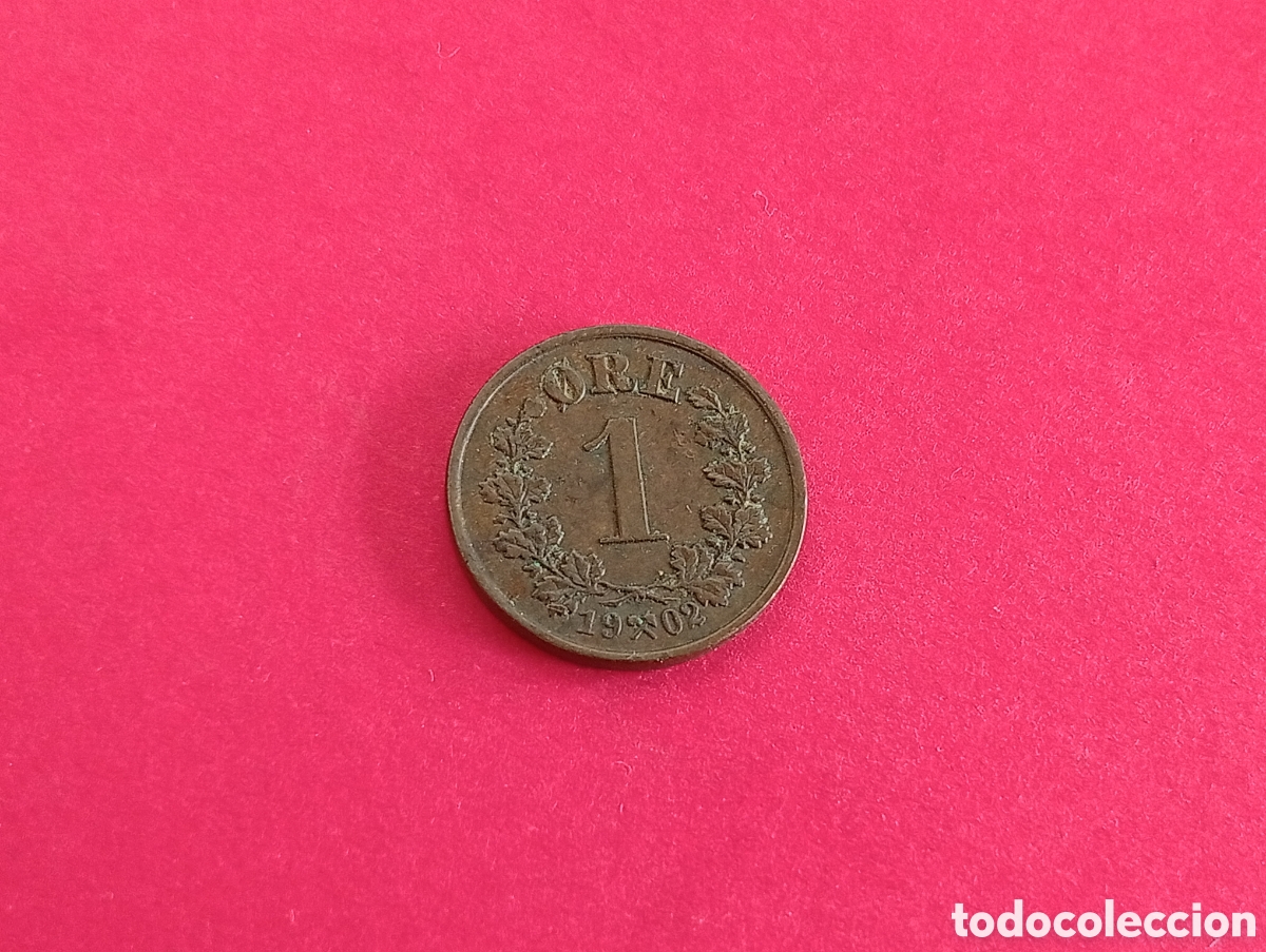 Monedas antiguas de Europa: 1 ore de Noruega 1902