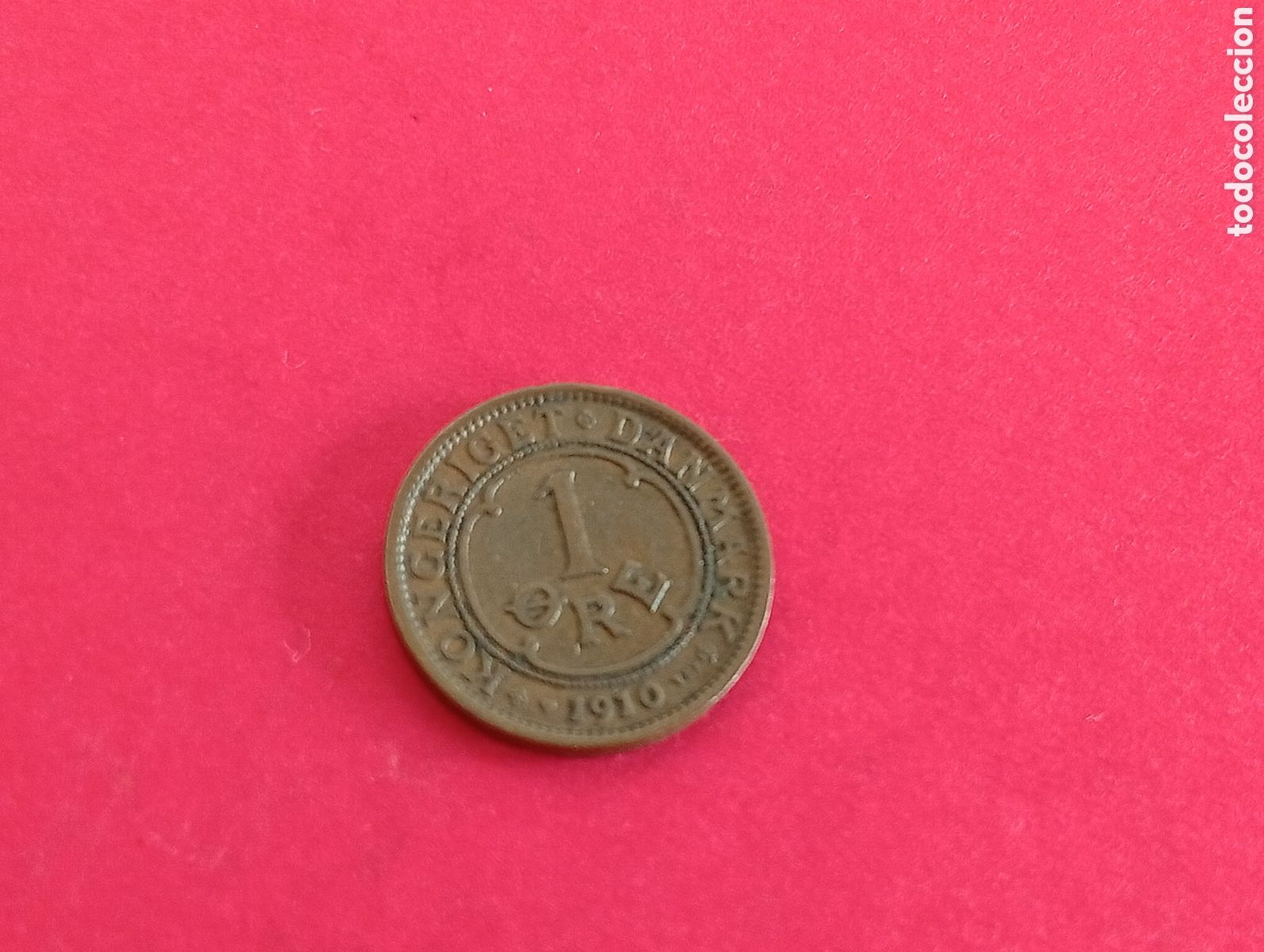 Monedas antiguas de Europa: 1 ore de Dinamarca 1910