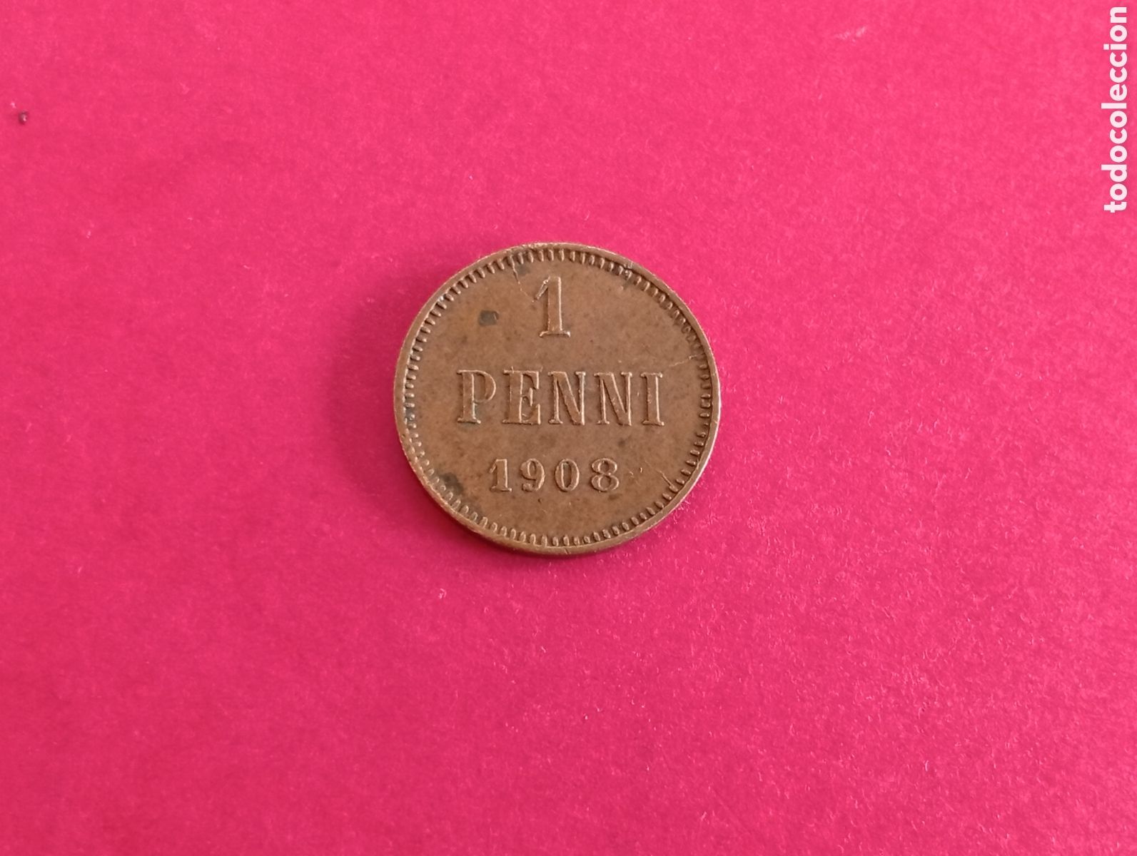 Monedas antiguas de Europa: 1 penni de Finlandia 1908