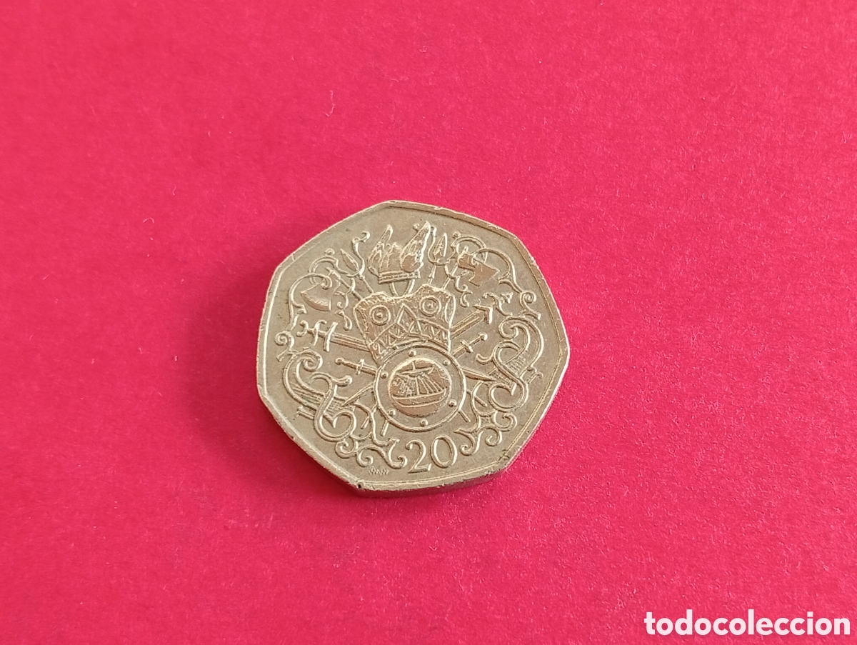 Monedas antiguas de Europa: 20 peniques Isla de Man 1983