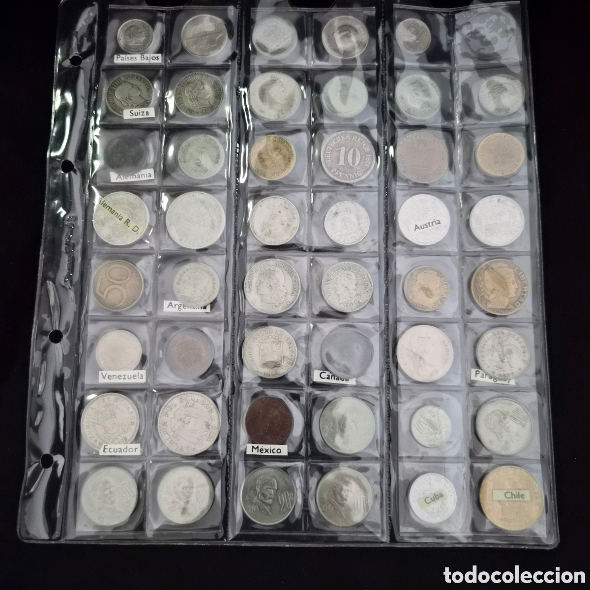 Monedas antiguas de Europa: Lote de 46 monedas internacionales