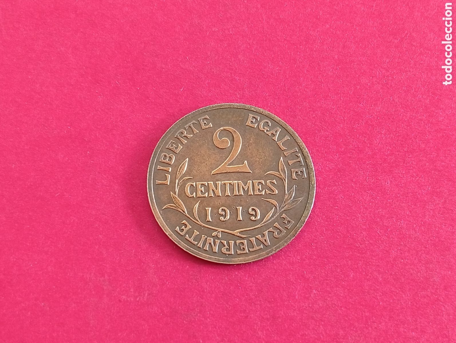 Monedas antiguas de Europa: 2 centimes de Francia 1919