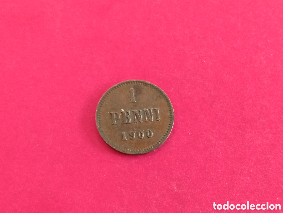 Monedas antiguas de Europa: 1 penni de Finlandia 1900