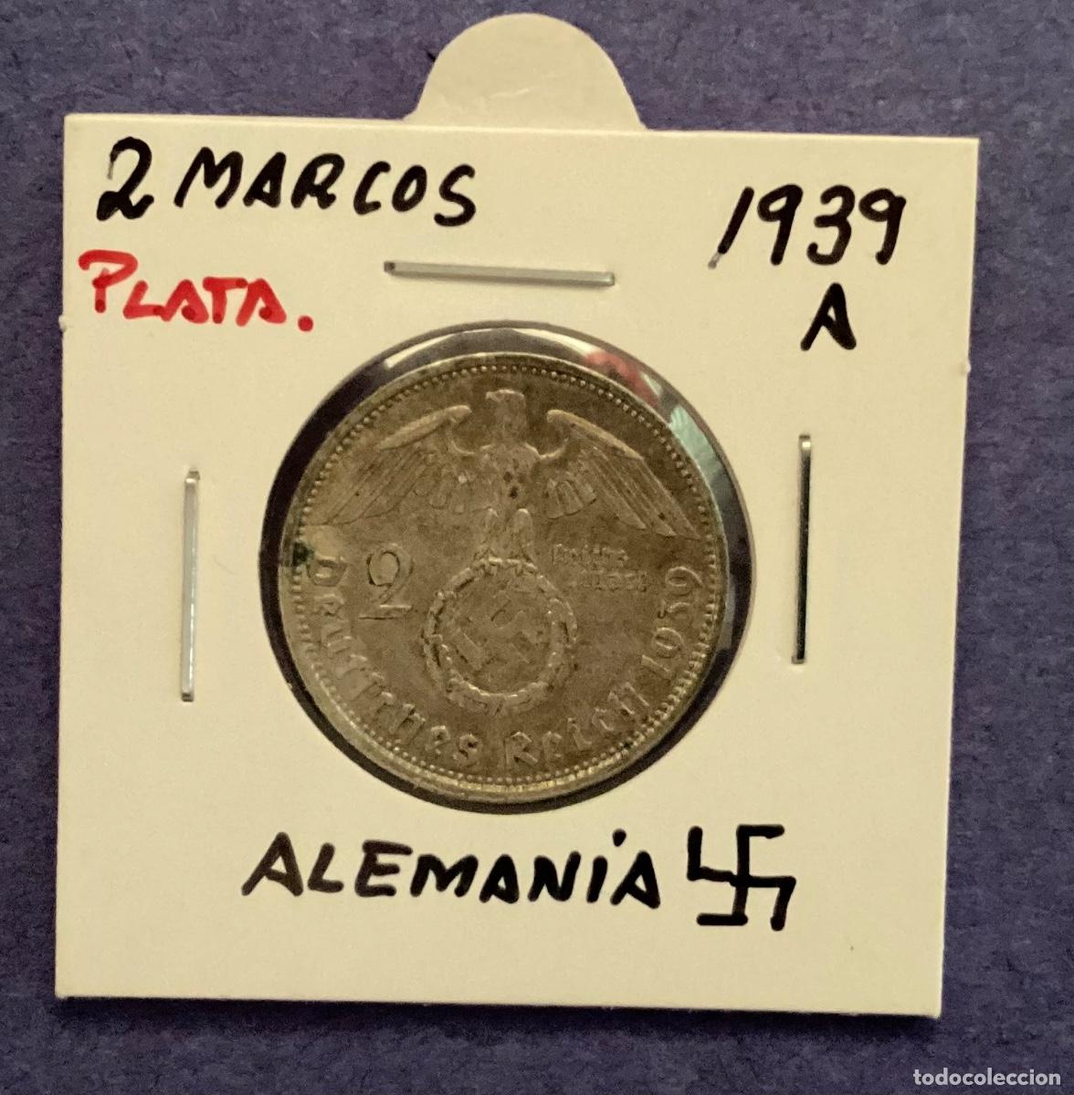 Monedas antiguas de Europa: 2 marcos plata Alemania 1939 A