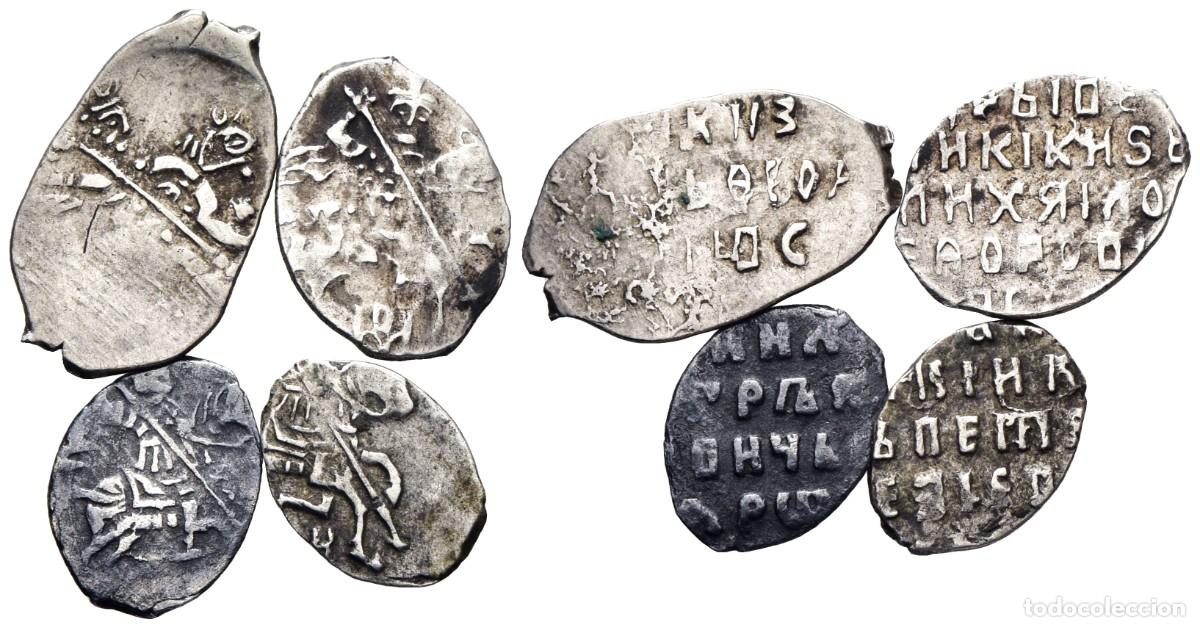 Monedas antiguas de Europa: *** LOTE X 6 MONEDAS DE 1 KOPEK DE RUSIA. PARA CLASIFICAR... PLATA ***