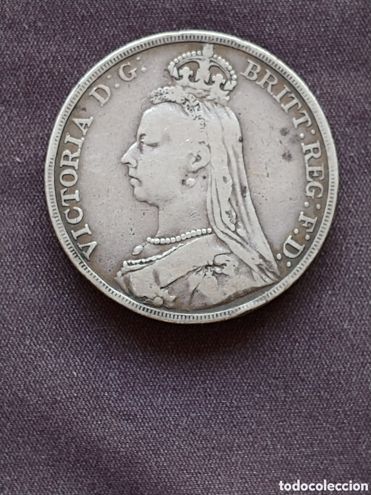 Monedas antiguas de Europa: Reino Unido, &rdquo;Victoria&rdquo;, 1 Crown/Corona, 1892, Ag .925 mls.