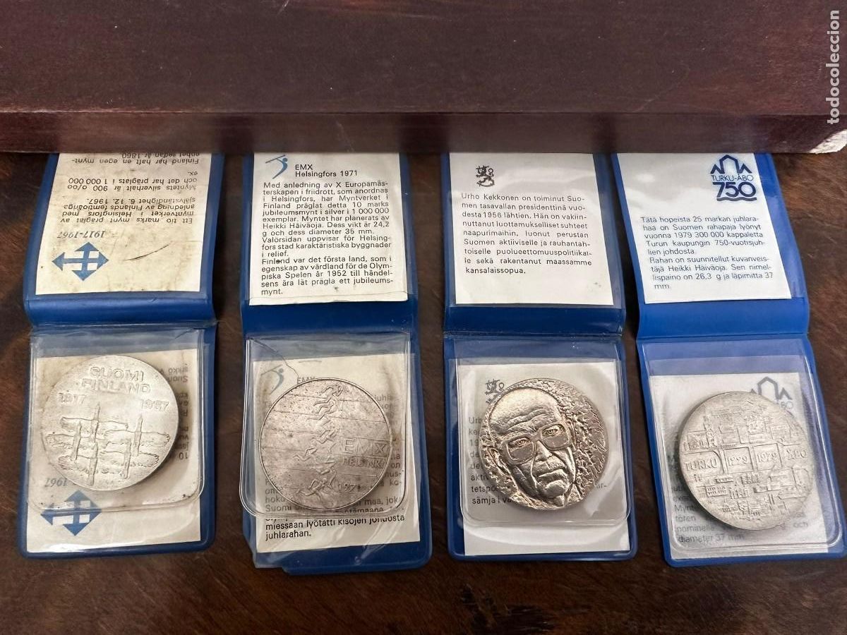Monedas antiguas de Europa: LOTE MONEDAS CONMEMORATIVAS FINLANDIA (1967-2000): Era del Marco Conmemorativo