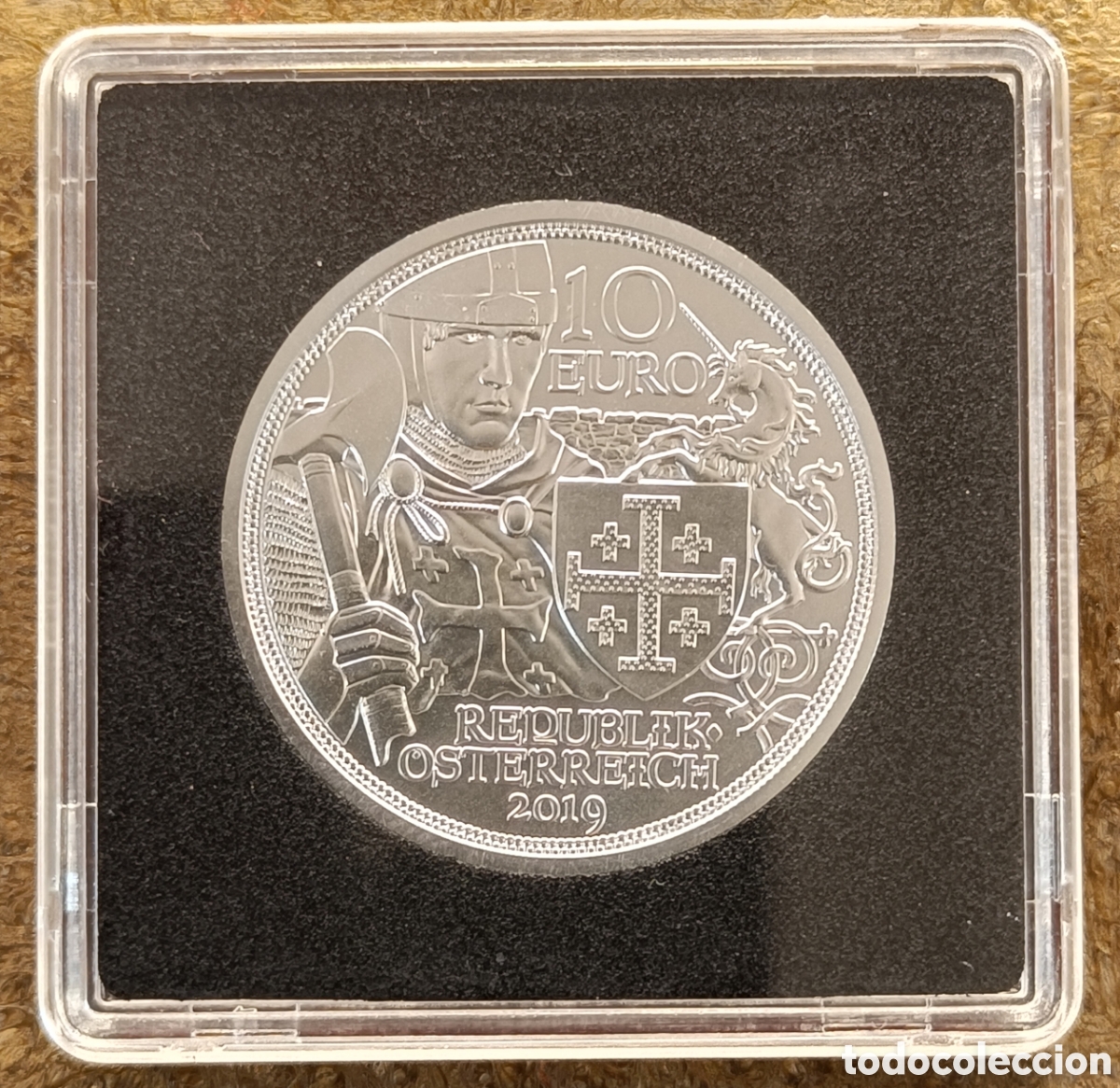 Monedas antiguas de Europa: AUSTRIA . A&Ntilde;O 2019 . 10 EUROS PLATA . PROOF . GODOFREDO DE BOUILLON