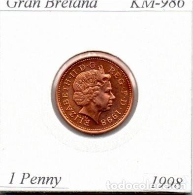 Monedas antiguas de Europa: GRAN BRETA&Ntilde;A 1998, 1 PENNY, KM-986, SC