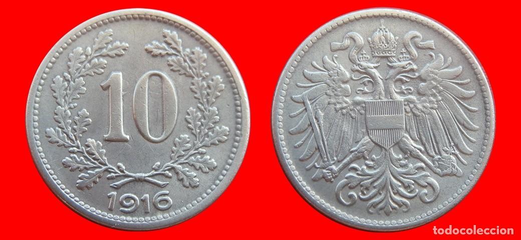 Monedas antiguas de Europa: 10 HELLER 1916 AUSTRIA-150908