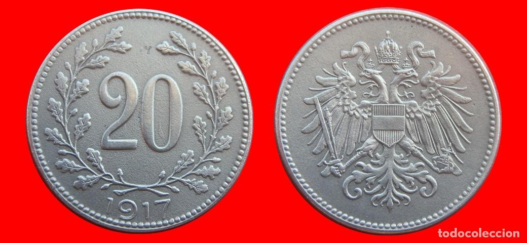 Monedas antiguas de Europa: 20 HELLER 1917 AUSTRIA-150909