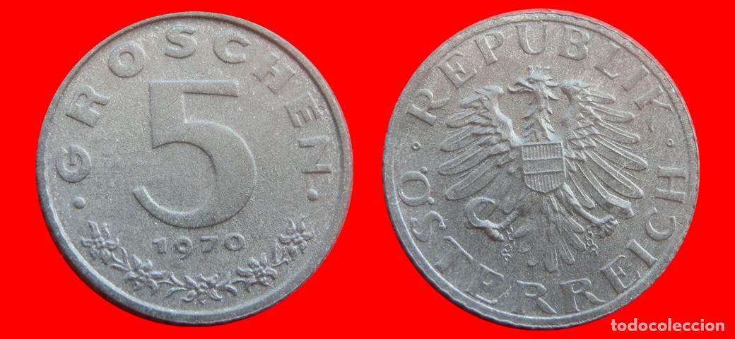 Monedas antiguas de Europa: 5 GROSCHEN 1970 AUSTRIA-150914