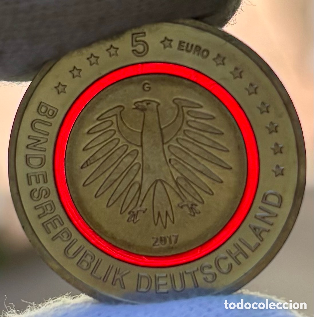 Monedas antiguas de Europa: Moneda ALEMANIA 5 Euros 2017-G. Color SC. Zona Tropical. Euro